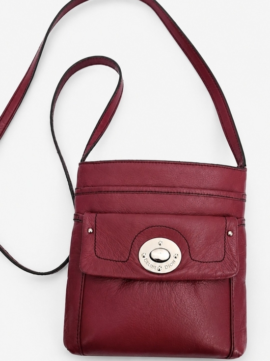 Handbags - RED Leather Crossbody with Turn-Lock Front Pocket